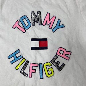 Tommy Hilfiger Girls Sz M (8 ) t shirt White with Colorful Words